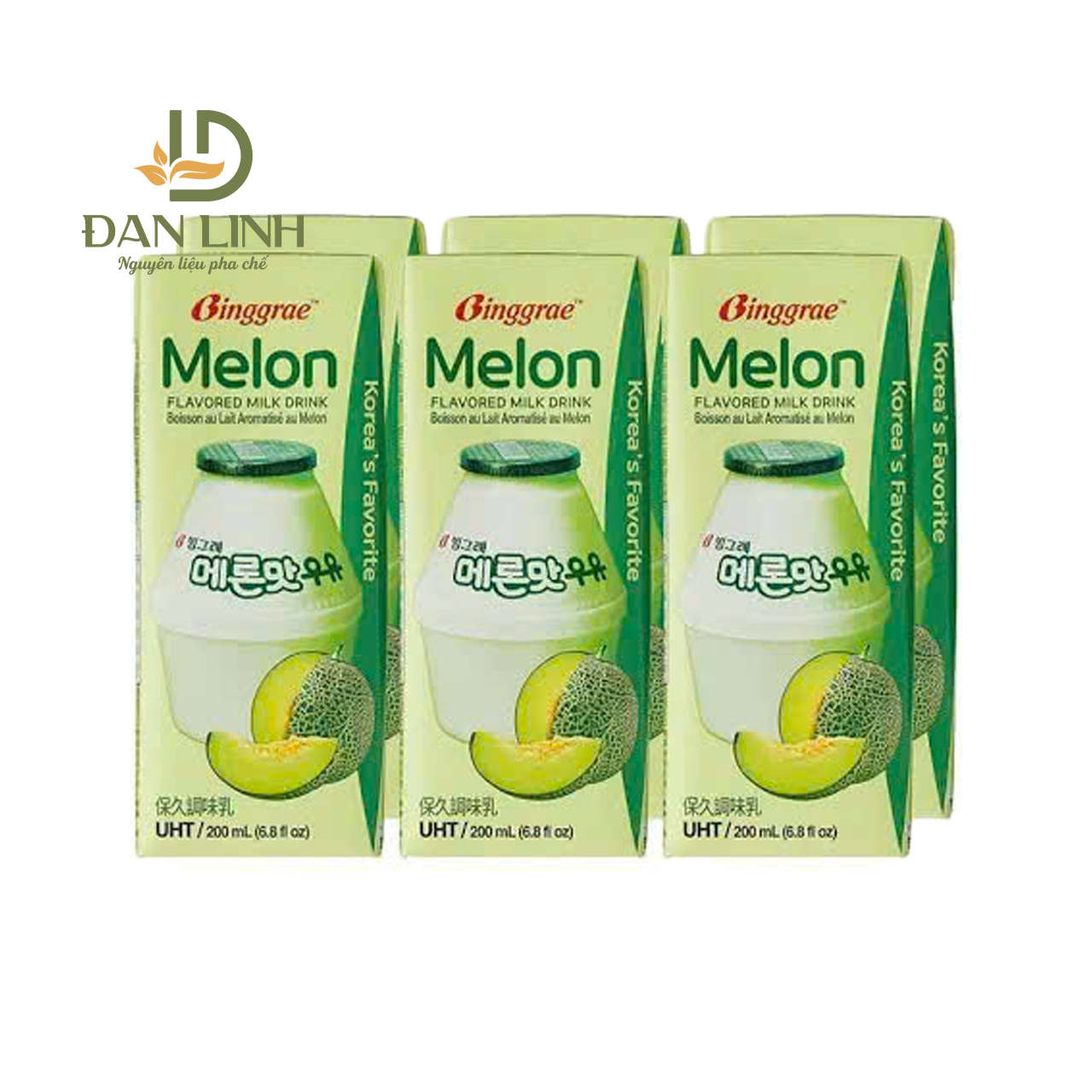 Sữa Dưa Lưới HQ Binggrae (Lốc 6 hộp) 200ml