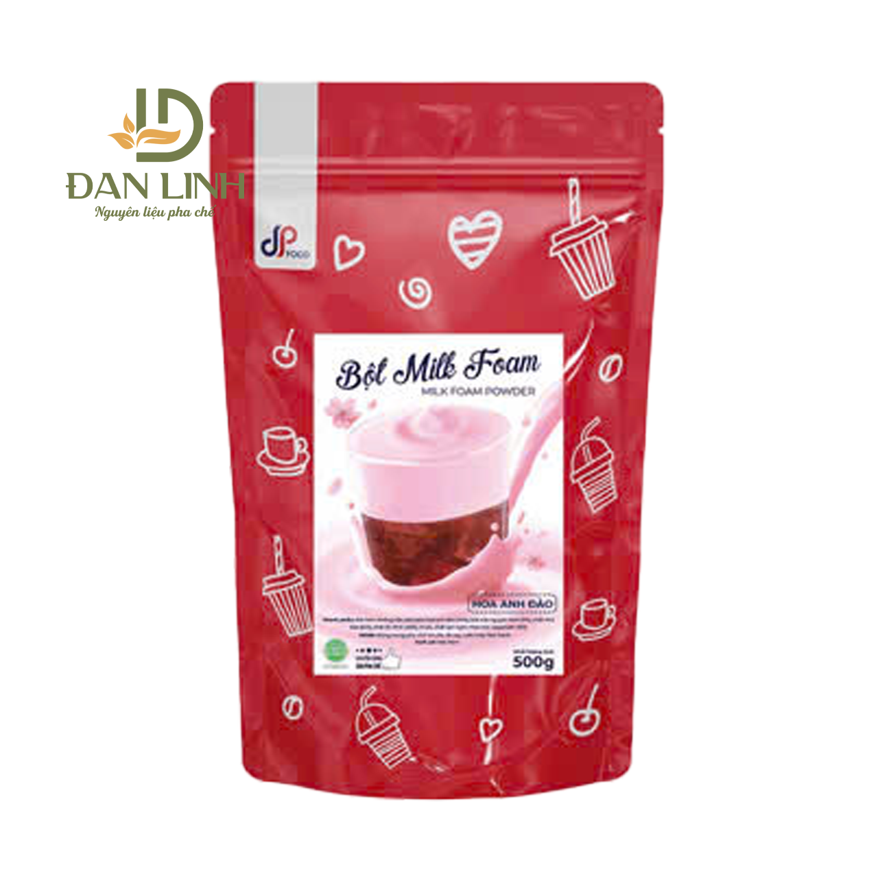 Bột Milk Foam Hoa Anh Đào 500gr