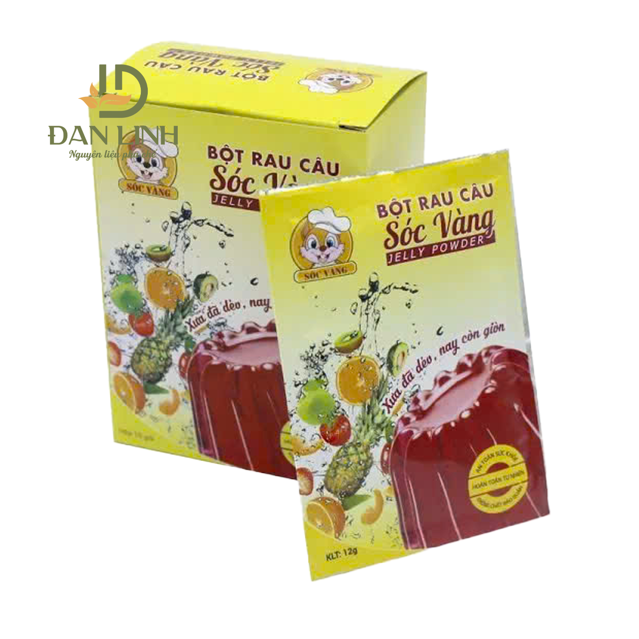 Bột Rau Câu Sóc Vàng ( Hộp 10 gói)