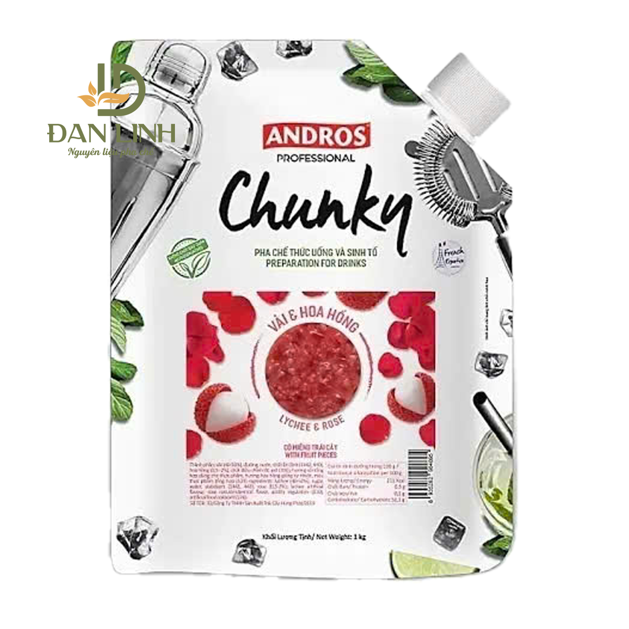 Mứt Chunky Vải & Hoa Hồng 1kg